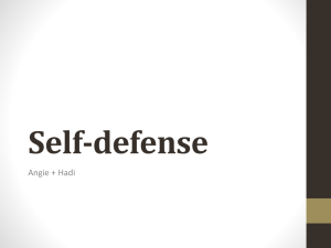 Self-defense - legalstudies-HSC-aiss