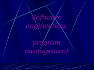 Software engineering, program management