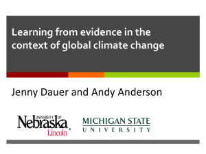 Dauer GSA 2013 learning from evidence climate change