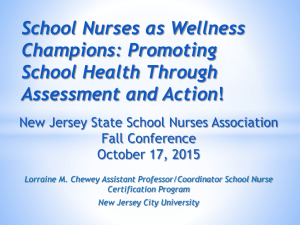 School Nurses as Wellness Champions