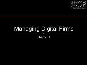 Chapter 1 – Managing Digital Firm