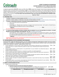 Outside Business Activities Form (D002)