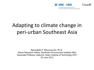 Adapting to climate change in peri-urban Southeast