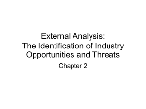 The Identification of Industry Opportunities and Threats