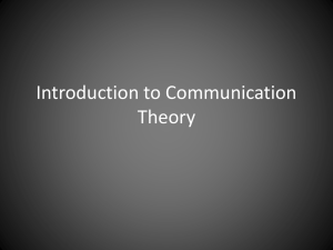 Introduction to Communication Theory