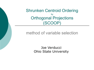 Shrunken Centroid Ordering by Orthogonal Projections (SCOOP