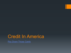 Credit In America