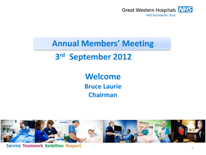 The year ahead (1) - Great Western Hospital