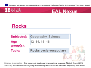 Rock cycle word cards  - EAL Nexus