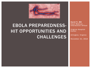 Ebola Preparation- HIT Challenges and Opportunities