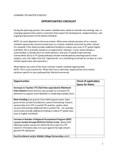 Worksheet: Opportunities Checklist