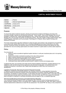 capital projects investment policy