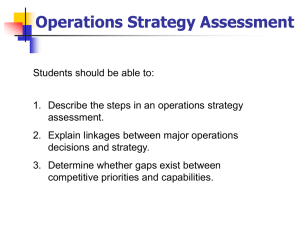 Operations Strategy Assessment Handout