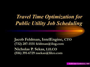 Travel Time Optimization for Public Utility Job Scheduling