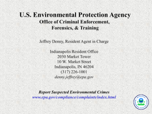 Environmental Protection Agency Criminal Investigation Division