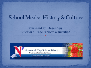 School Meals History & Culture