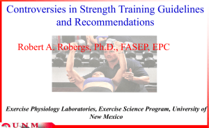 Controversies in Strength Training Guidelines
