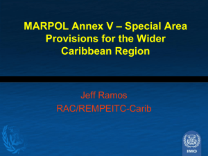 MARPOL Annex V – Special Area Provisions for the