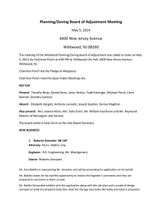 Planning-Zoning Minutes, May 5, 2014