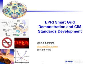 EPRI Smart Grid Demonstration and CIM Standards