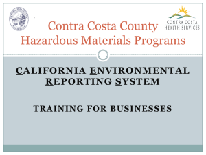 Contra Costa County Hazardous Materials Programs