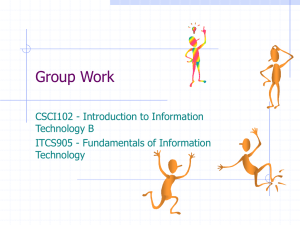 Group Work Lecture Slides