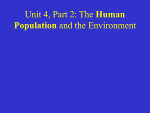 The Human Population and the Environment