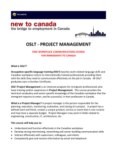 OSLT Project Management