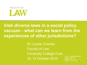 The Regulation of Asset Distribution on Divorce: The Lessons from