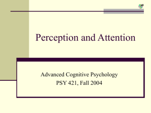 Perception and Attention - Lecture 5