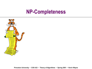 NP-Completeness - Princeton University