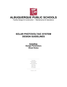 Solar PV Guidelines - Albuquerque Public Schools
