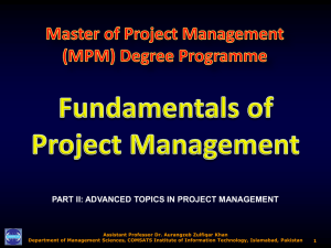 Project Management PowerPoint Slides for Week 03