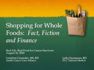 Shopping for Whole Foods - Seattle Cancer Care Alliance