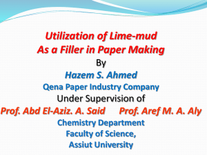 utilization of lime-mud as filler in paper making