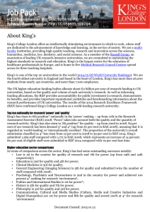 Job Pack - King's College London