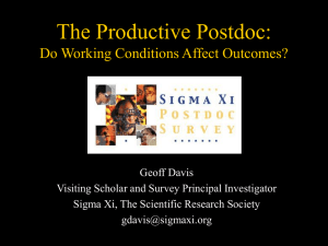 The Sigma Xi Postdoc Survey Project
