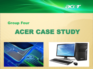 Acer's marketing strategy