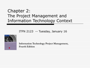 Tuesday, Jan 16 - Chapter 2 - IT Context - Kahuna