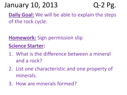 Rock cycle essay