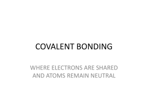 covalent bonding - Trinity Regional School