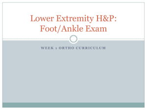 Lower Extremity H&P: Knee Exam