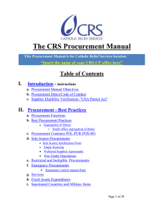 English CRS CORE Procurement Manual