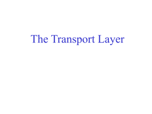 The Transport Layer - start [kondor.etf.rs]