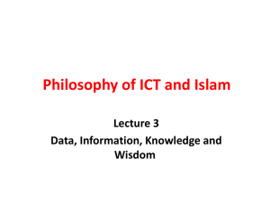 Data, Information, Knowledge and Wisdom