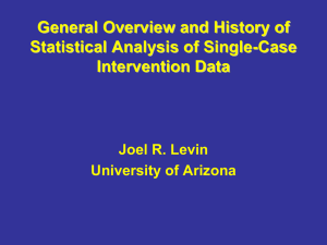General Overview and History of Statistical Analysis of Single
