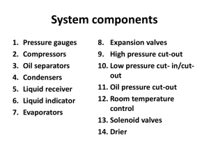 Refrigeration and Air Conditioning System Components