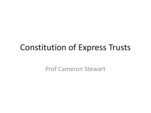 Creation of Express Trusts