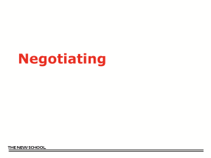 Negotiating - New School