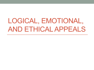 Logical, Emotional, and Ethical Appeals